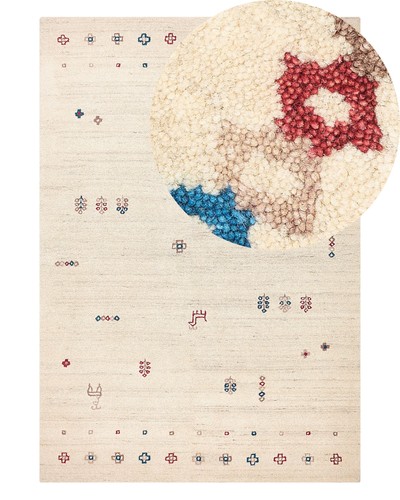 Wool gabbeh area rug - rug, x