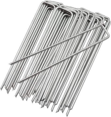 Galvanised steel garden - galvanised, pegs