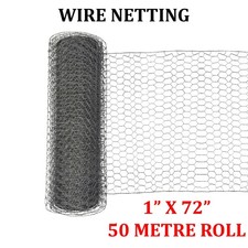 1800mm x 50 metre Galvanised Chicken Rabbit Wire Mesh Netting Fence Aviary