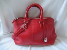 Zara Womens Red Leather