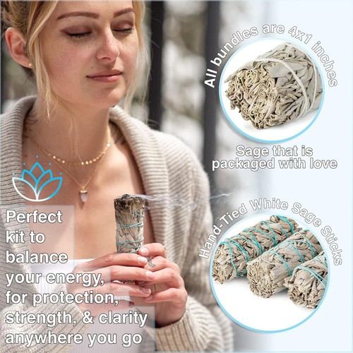 White sage smudge - 4", |