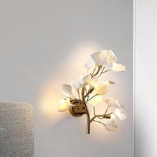 Nordic Ginkgo Leaf Wall Lamp Minimalist 3-Color Light for Bedroom, Living Room