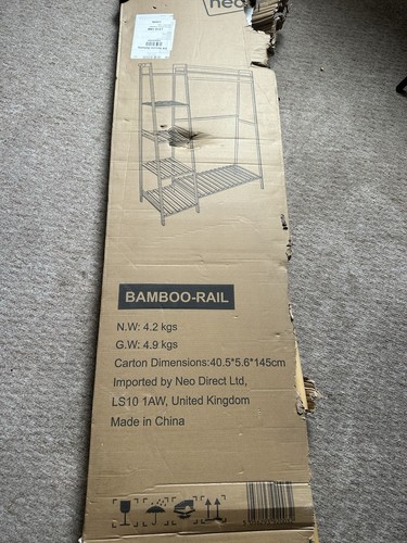Bamboo clothes rail wardrobe - bamboo,