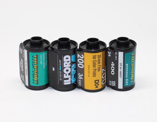 Four 35mm film rolls - four,