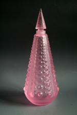 LALIQUE PINKISH GLASS SCENT BOTTLE