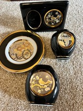 chokin art 24kt gold plate and photo frame plus two free small pots