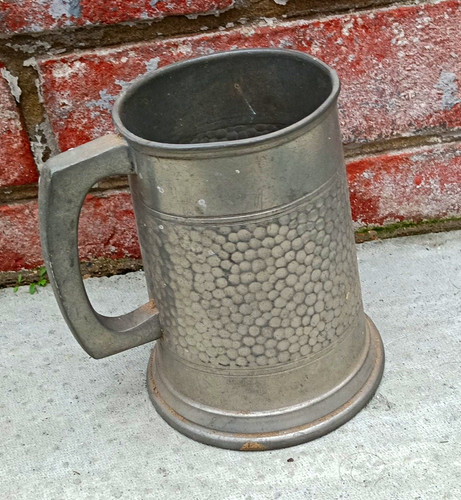 Pewter hammered finish beer - hammered,