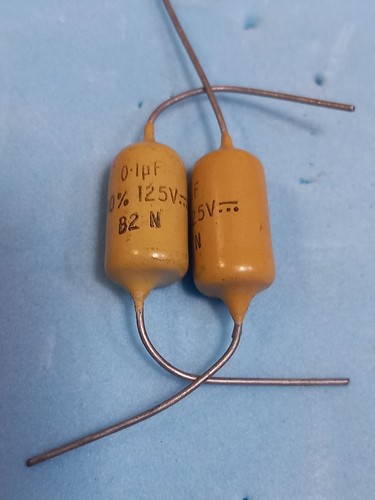 Mullard mustard capacitors - 2x,