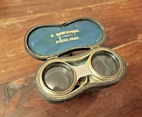 Antique black opera glasses - antique,
