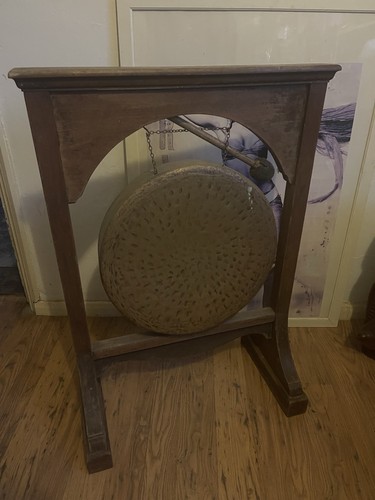 Large antique hammered dinner - large,