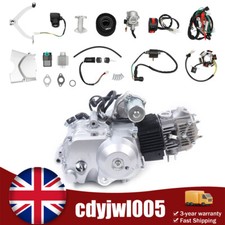 125CC Semi Auto Engine Motor Kit 4-Speeds with Reverse For ATV Go Kart Quad Bike