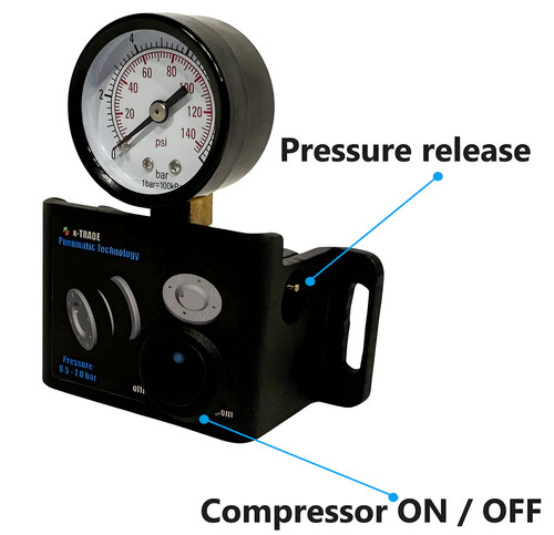 Gauge box meter - with, schrader