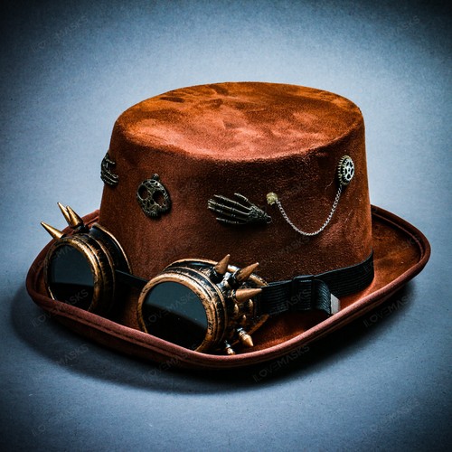 Women skull steampunk top hat - women,