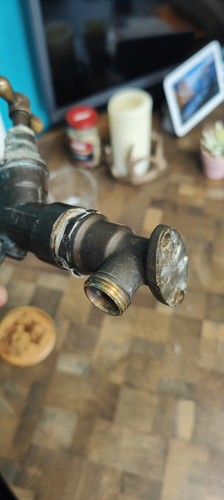 Vintage solid brass tap - solid,