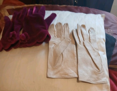 Two pairs vintage gloves one - vintage,