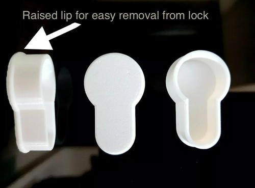 White keyhole cover draught - white,