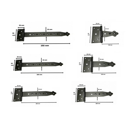 Set tee hinges black - 2,