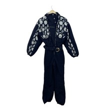 Vintage Nils Skiwear 6 Ski Suit Snow One Piece Retro Belted Womens READ