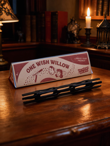 One wish willow prop with - one, card