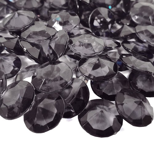 Clear dark black diamante - clear,