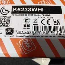1 X K6233WHI Mk 2G 13A Rcd