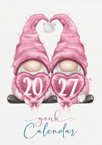 Gonks 2027 calendar wall - gonks,