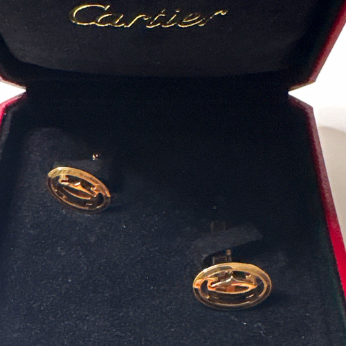 Cartier gold oval signed - cartier,