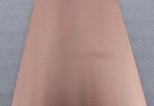 Brushed Copper Sheet plate guillotine cut - 0.9mm - Many sizes