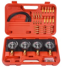 4 in1 Motorcycle Fuel Vacuum Carburetor Synchronizer Tool Kit with Carrying Case