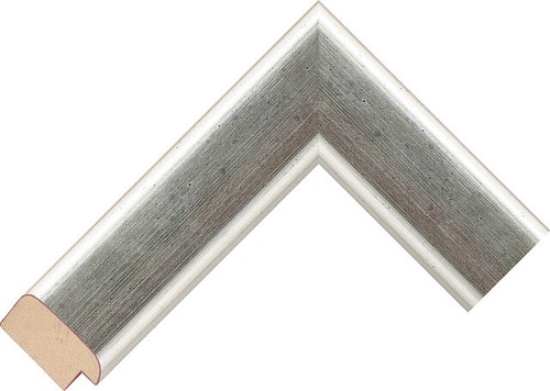 44mm wide silver cushion - silver,