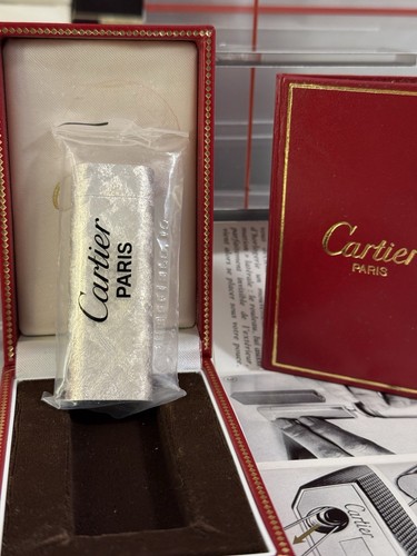 Cartier silver plated lighter - cartier,