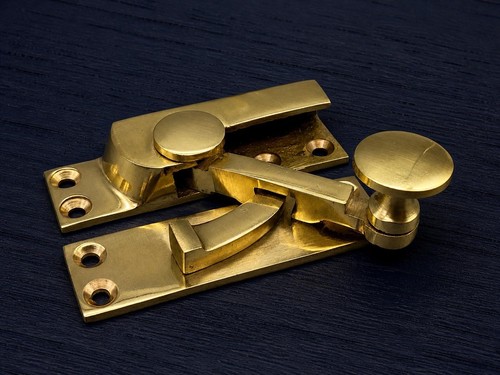 Brass sash fastener arm type - sash,