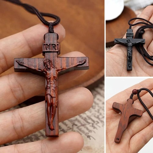 Religious crucifix wood - crucifix,