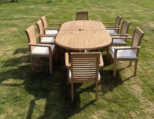 Teak garden furniture set 8m - furniture,