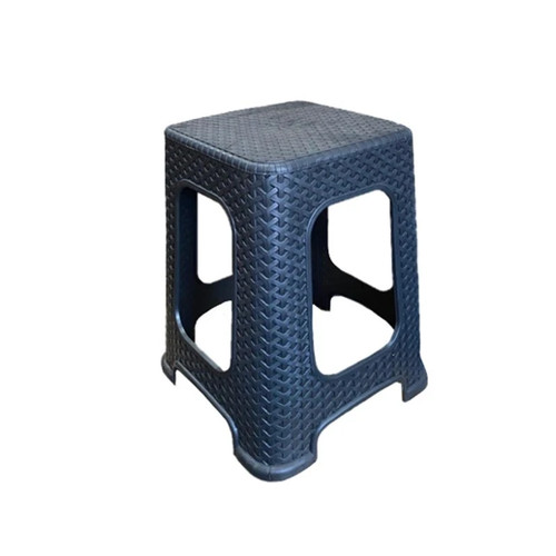 Plastic rattan stool large - plastic,