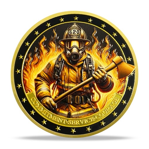 Firefighter challenge coin - firefighter,