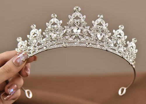 Crystal tiara crown - crystal,