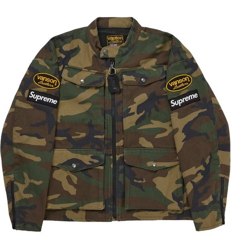 Supreme vanson leathers camo - x,