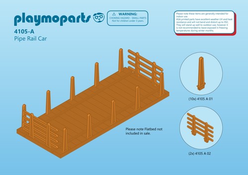 Playmobil 4105 pipe rail - 4105-a,