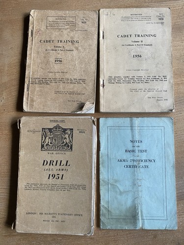 Army cadet training - manuals, x4