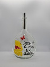 Winnie The Pooh Themed Glass Light Up Bottle / Night Light / Lamp / Gift