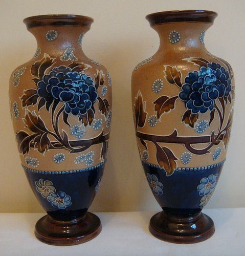 Doulton lambeth vases very - lambeth,