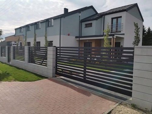 Modern aluminium sliding - modern, gate