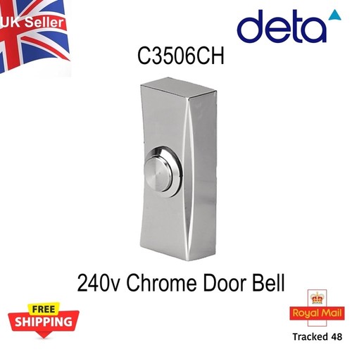 Chrome door bell deta c3506ch - bell,