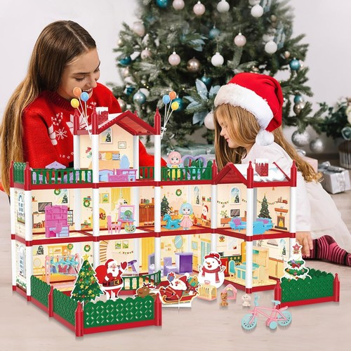 Christmas cottage dollhouse - cottage,