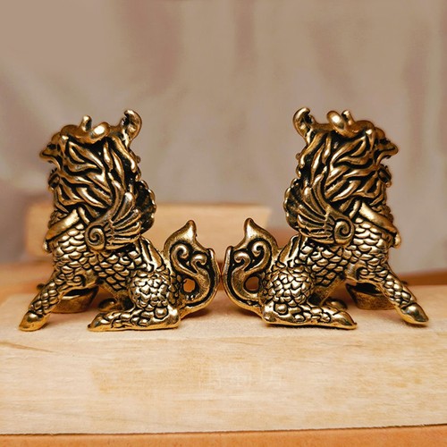 Mini brass kylin statues - mini,