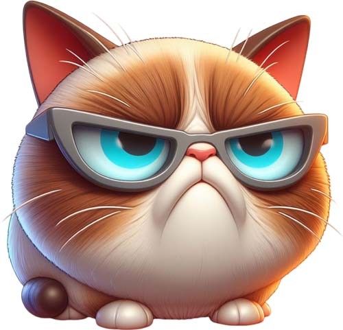 Funny grumpy kitten - kitten, wall