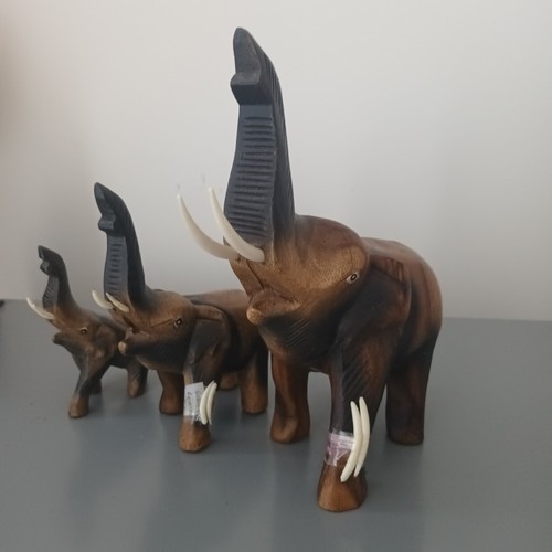 Wooden set elephant - set, x3