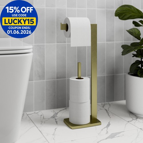 Brushed brass freestanding - brushed,