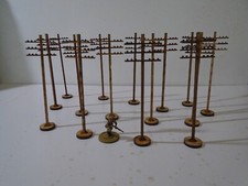 15x 28MM Scale Telegraph Poles Style 1, 3mm  laser cut MDF Scenery Bolt Action